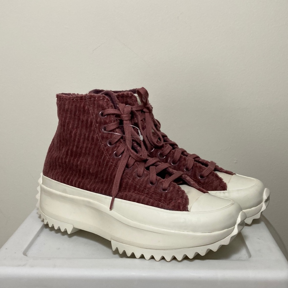Converse Chuck Taylor Run Star Hike Platform Velour Sneakers Hi Top NEW 8